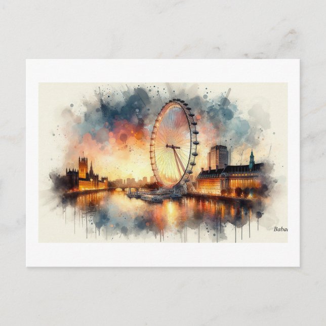 Carte Postale London Eye at Sunset,  (Devant)
