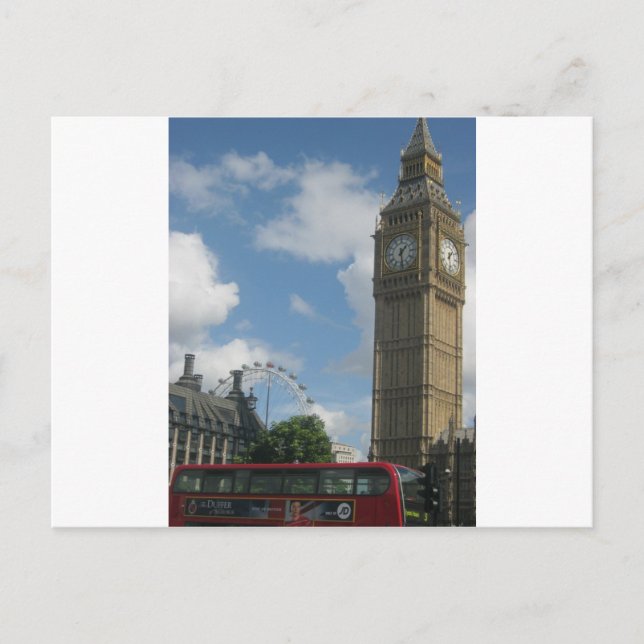 Carte Postale London Eye & Big Ben (Devant)