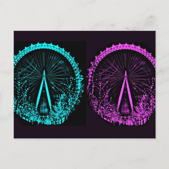 Carte Postale London Eye Collage (Devant)