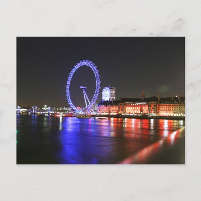 Carte Postale London Eye la nuit (Devant)