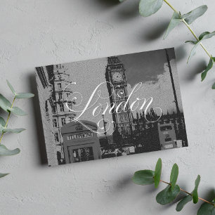 Carte Postale London Landmark Vintage Black White Photo
