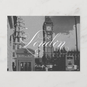 Carte Postale London Landmark Vintage Black White Photo