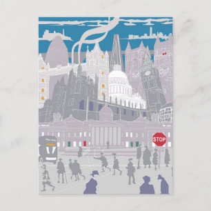 Carte Postale London Skyline Illustration