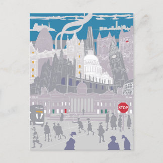 Carte Postale London Skyline Illustration