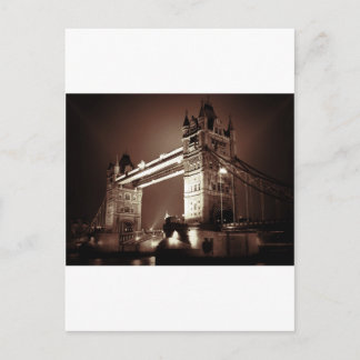 Carte Postale London Tower Bridge en soirée