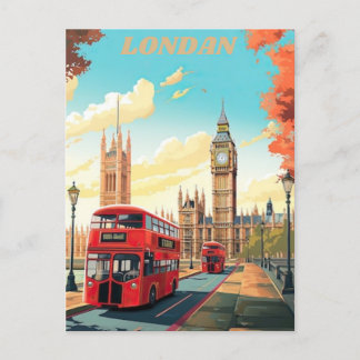 Carte Postale London Travel Postcard Art, London Travel Art, Ang