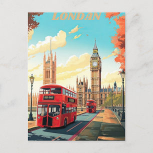 Carte Postale London Travel Postcard Art, London Travel Art, Ang