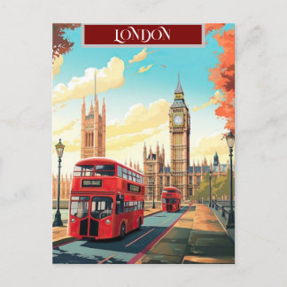 Carte Postale London Travel Postcard Art, London Travel Art, Ang