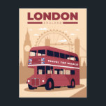 CARTE POSTALE LONDRES<br><div class="desc">Voir mon magasin pour plus de Royaume-Uni et articles de voyage.</div>