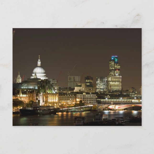 Carte Postale Londres, Angleterre à Night Postcard (Devant)