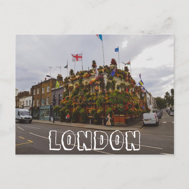 Carte Postale Londres Angleterre Grande-Bretagne Churchill Arms (Devant)