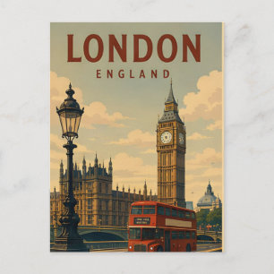 Carte Postale Londres Angleterre Monuments Historiques Voyage Fl