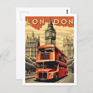 Carte Postale Londres Angleterre Royaume-Uni célèbre Travel Plac