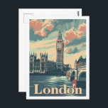 Carte Postale Londres Angleterre Royaume-Uni célèbre Vintage voy<br><div class="desc">Londres Angleterre Royaume-Uni Vintage célèbre Travel Place</div>