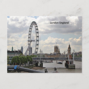 Carte Postale Londres Angleterre Skyline, Big Ben, London Eye, T