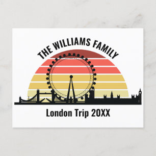 Carte Postale Londres Angleterre Sunset Custom Family Trip