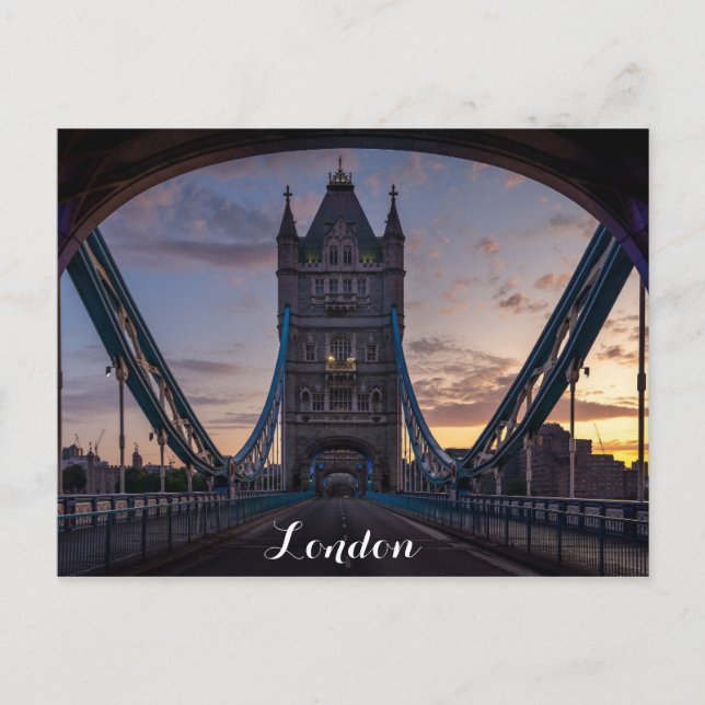 Carte Postale Londres Angleterre Tower Bridge Sunset (Devant)