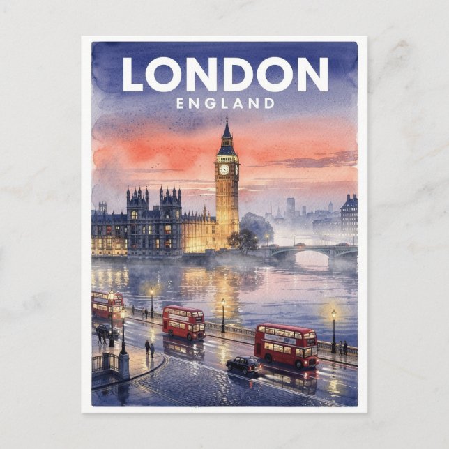 Carte Postale Londres Angleterre Vintage (Devant)