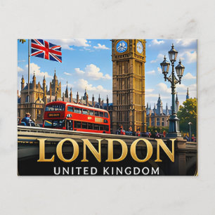 Carte Postale 📍 Londres Angleterre Voyage Souvenir Ville Voyage