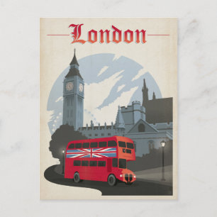 Carte Postale Londres - Bus Rouge