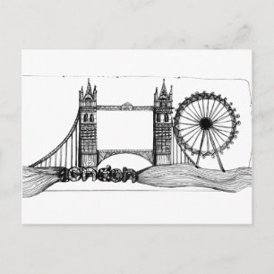 Carte Postale Londres en tangles