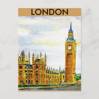 Carte Postale Londres. Les Chambres du Parlement.