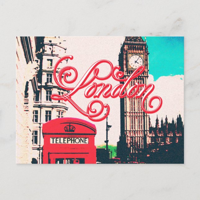 Carte Postale Londres photo Vintage (Devant)