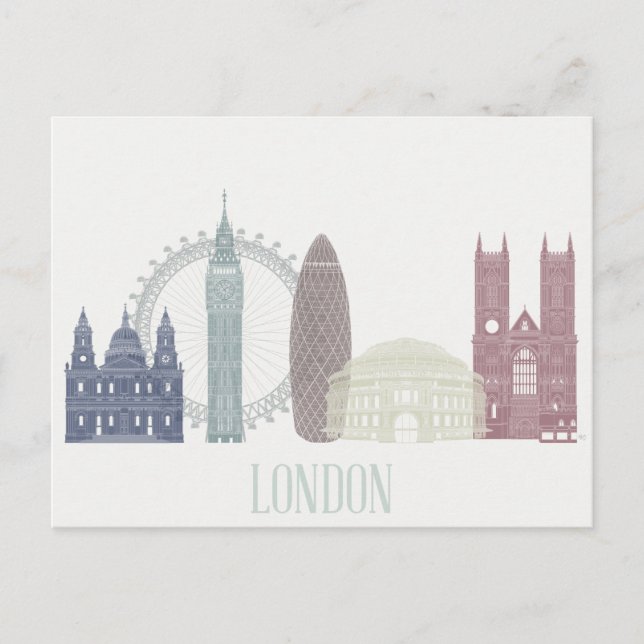 Carte Postale Londres Skyline (Devant)