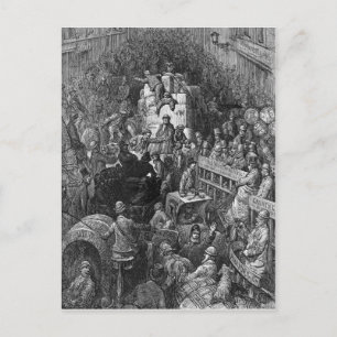 Carte Postale Londres victorienne - A City Throufare