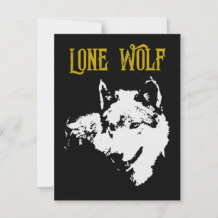 Carte Postale Lone Wolf Homme Sigma moderne minimaliste
