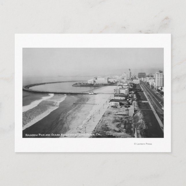 Carte Postale Long Beach, California Rainbow Pier et Ocean (Devant)