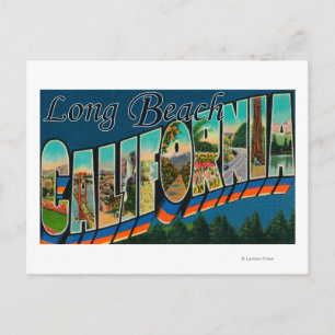 Carte Postale Long Beach, Californie - Scènes de grandes lettres