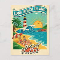 Long Beach Island NJ Jersey Shore Voyage Rétro