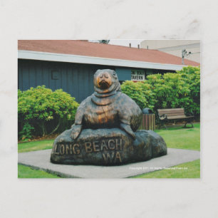 Carte Postale Long Beach Wa Wooden Walrus