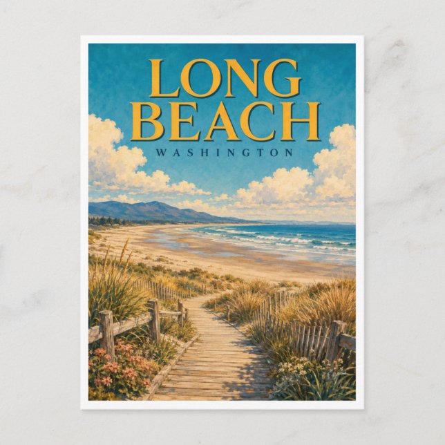 Carte Postale Long Beach Washington Boardwalk GeoSaga (Devant)