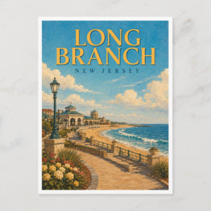 Carte Postale Long Branch New Jersey Promenade GeoSaga