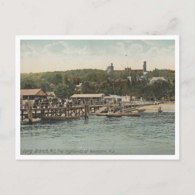 Carte Postale Long Branch NJ The Highlands of Navesink c1906 (Devant)
