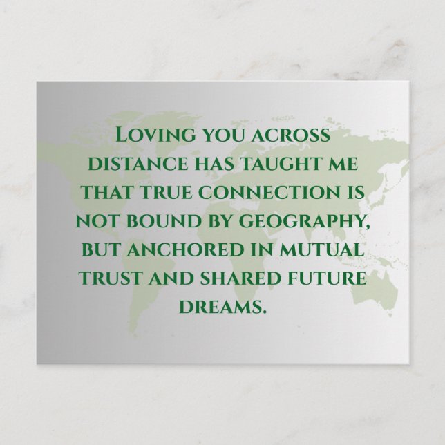 Carte Postale Long Distance Relationship Quote Postcard | Miles  (Devant)