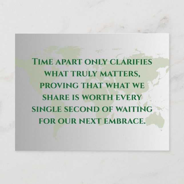 Carte Postale Long Distance Relationship Quote Postcard | Miles  (Devant)
