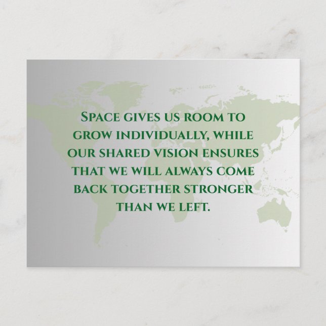 Carte Postale Long Distance Relationship Quote Postcard | Miles  (Devant)