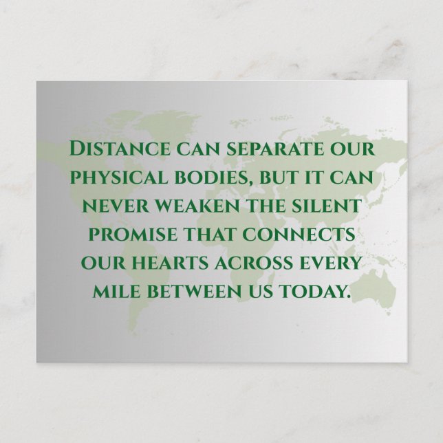 Carte Postale Long Distance Relationship Quote Postcard | Miles  (Devant)