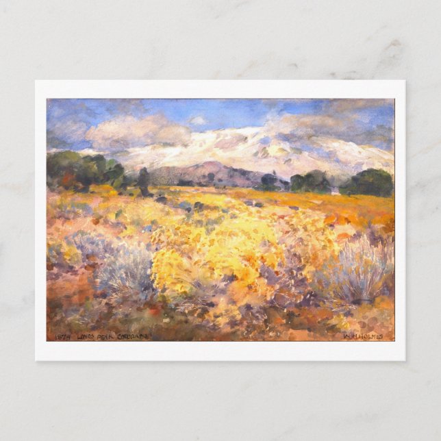 Carte Postale Long's Peak, Colorado, Peinture (Devant)