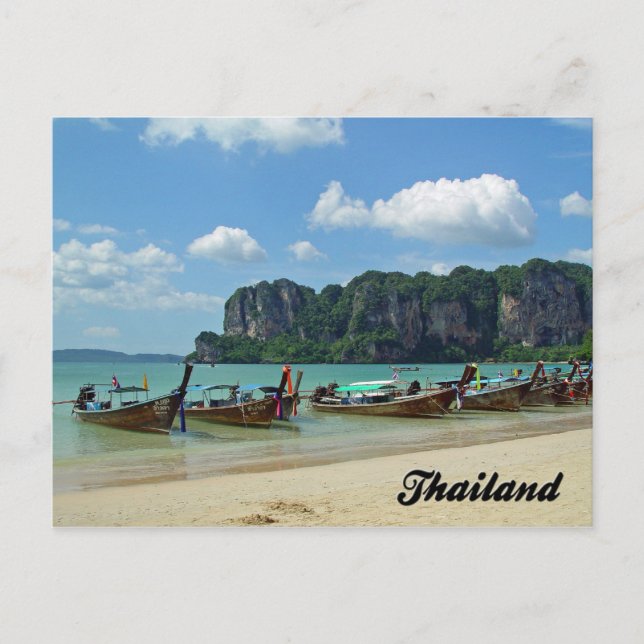 Carte Postale Longtail Boats Krabi Thailand Postcard (Devant)