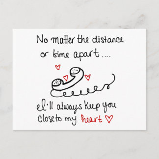 Carte postale longue distance