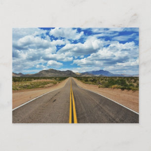 Carte Postale Longue route