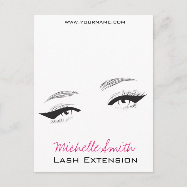 Carte Postale Longueur des cils face long oeilleur Extension Las (Devant)
