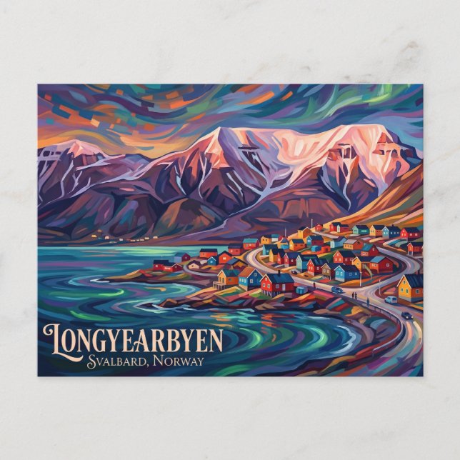 Carte Postale Longyearbyen, Svalbard Norvège (Devant)