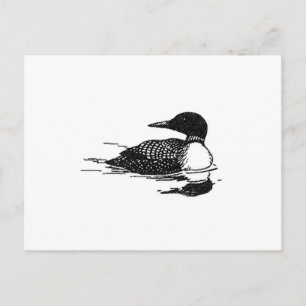 Carte Postale Loon Line Art