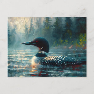 Carte Postale Loon sur le lac Moody Peinture