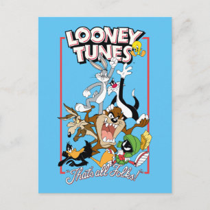 Carte Postale LOONEY TUNES™ "C'EST TOUS LES FOLKS!™" Pile de gro
